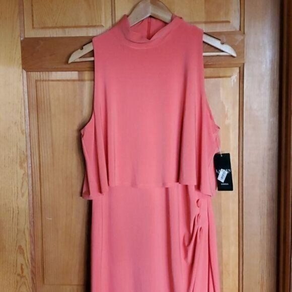 Lauren Ralph Lauren Peachy‎ Orange Sleeveless Sheath Sz. 14 Dress - Picture 2 of 10